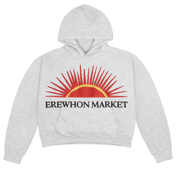 erewhon market cropped women's hoodie (ash)