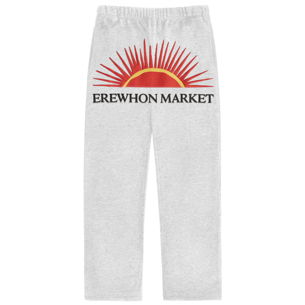 erewhon market wide leg sweatpants (ash)